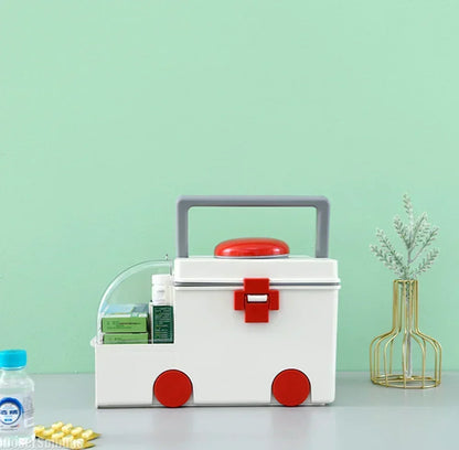 First Aid Kit Large Capacity Travel-Friendly Medicine Storage Box Emergency Preparedness Fall 2025 Secure Latch