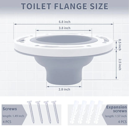 Toilet Flange Repair Kit Universal Fit - DIY Household Improvement 2026, Simple Leak Prevention