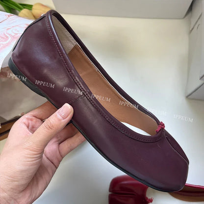Light Womens Split Toe Ballet Flats - Mary Jane, PU