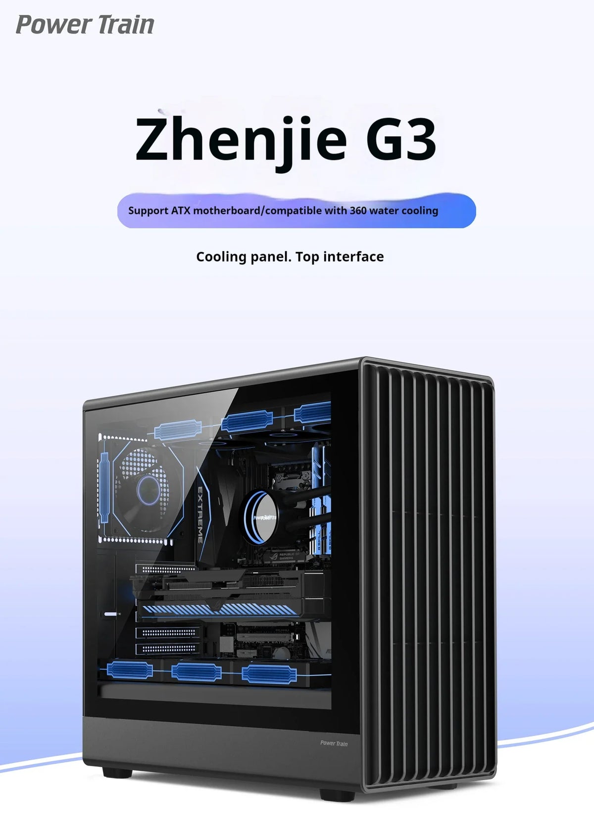 Case PC Glass Side ATX M ATX ITX Support 360mm Radiator