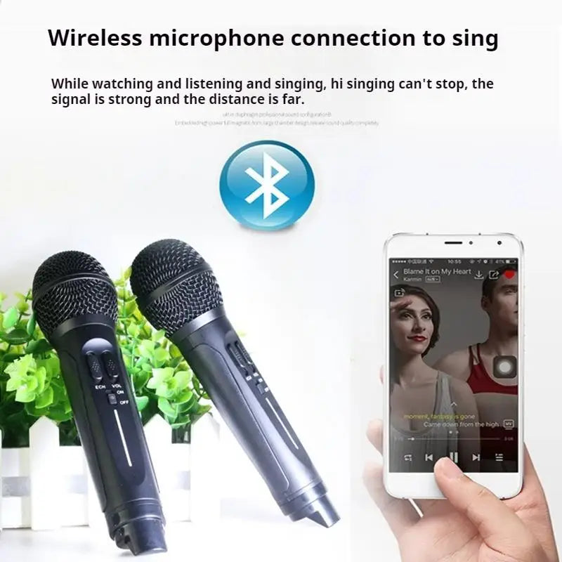 Bluetooth Karaoke Speaker 30W Travel-Friendly System Household Party Karaoke Machine Dual Microphones TikTok Viral Fall 2025 Gift