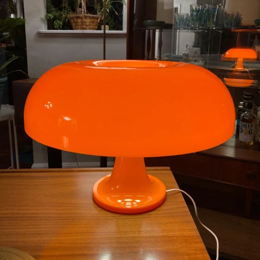 LED Japandi Mushroom Table Lamp Ivory Minimalist Bedside Lighting