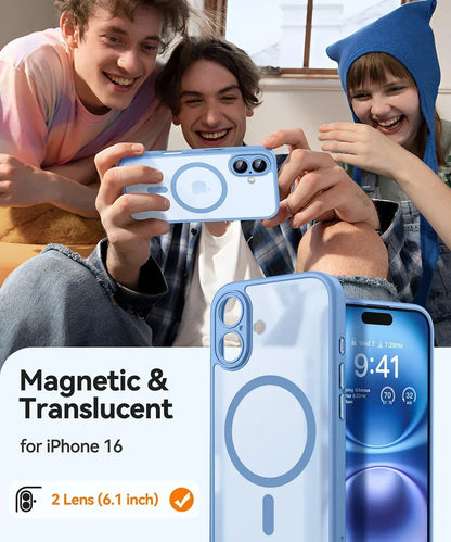 Case iPhone Magnetic Matte Translucent Armor MagSafe Compatible Shockproof Anti-Fingerprint Back To School 2026 Gift
