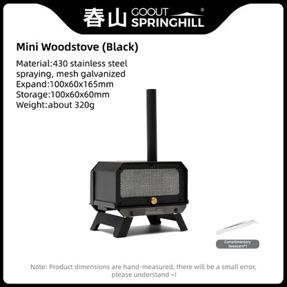 Travel-Friendly Wood Stove Foldable Stainless Steel Mini Camping Incense Burner Fall 2025 Mosquito Control And Tabletop Aroma