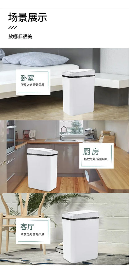 Trash Smart Can Automatic Sensor Bin Touchless Odor Control