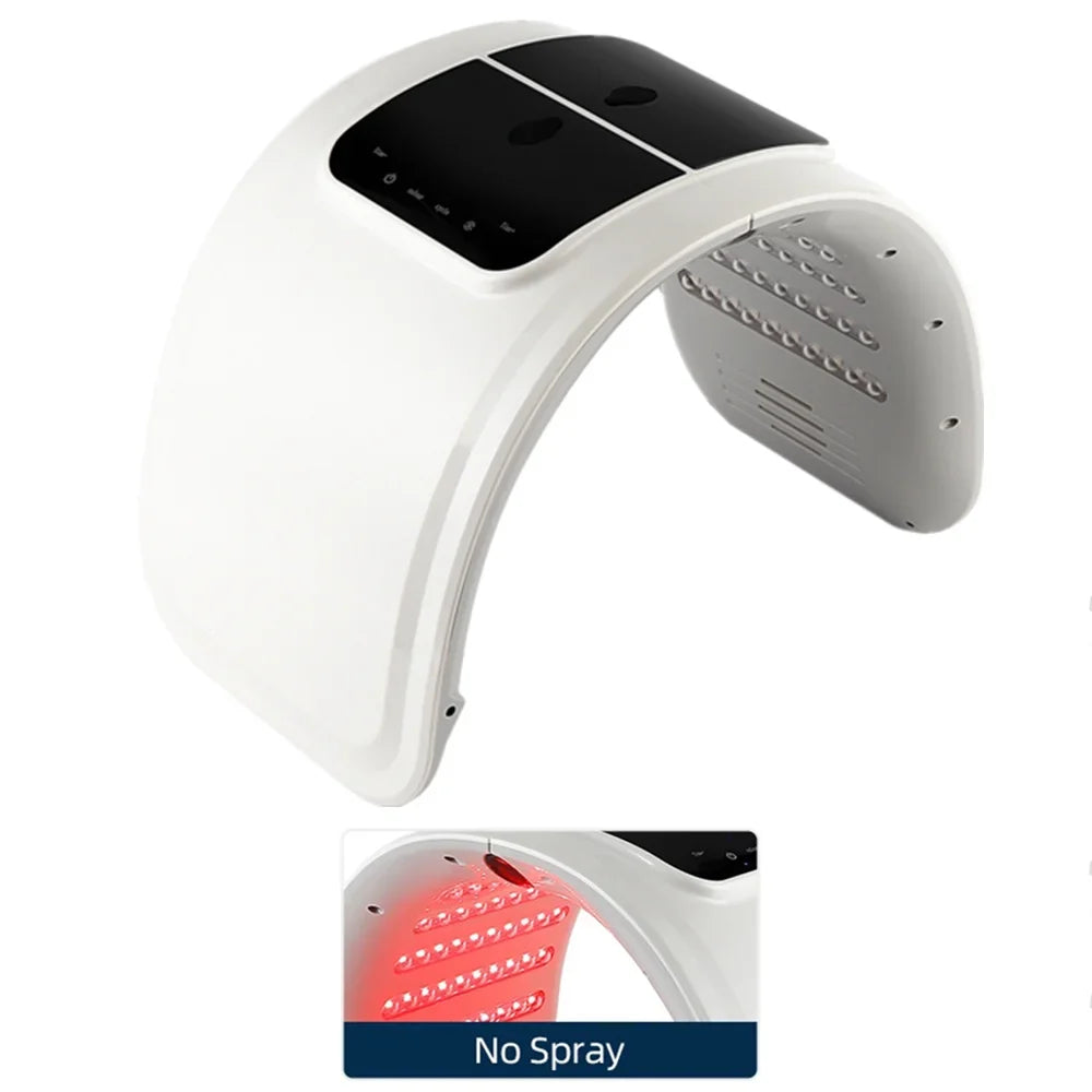 7-Color LED Photon Face Mask & Nano Spray Machine - Skin Rejuvenation Anti-Aging Household Therapy