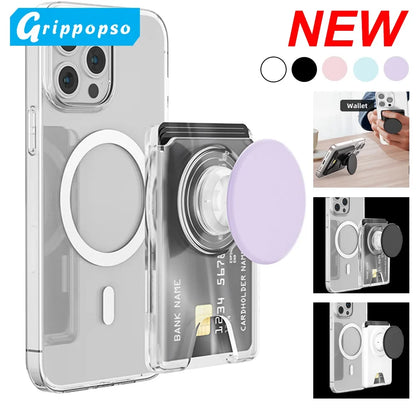 Magnetic2026 Edition Wallet With Expanding Grip For Phones Universal Card Holder Case Anti Scratch And Dustproof Back To School