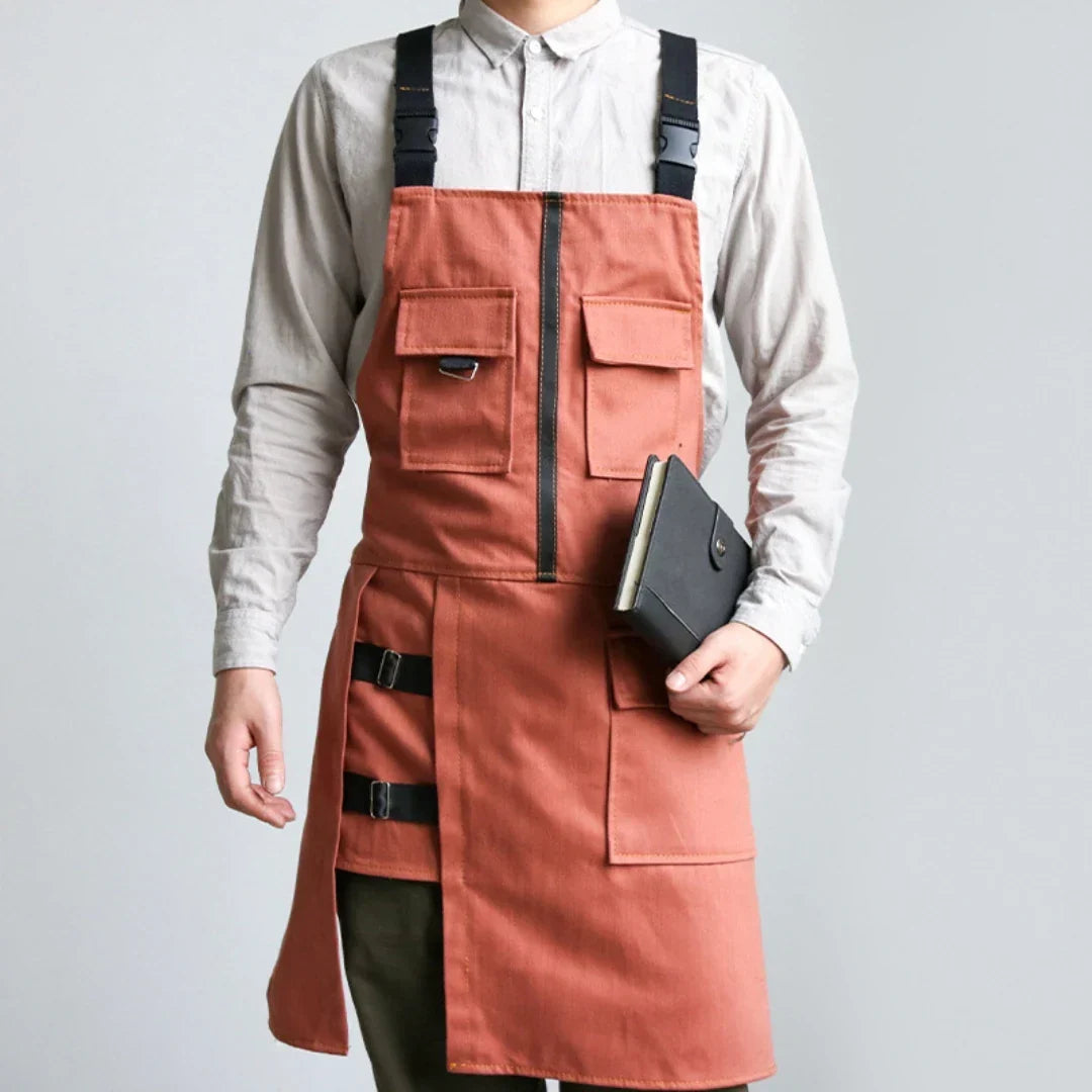 Denim Apron Flexible Work Apron Cotton Canvas Heavy Duty Barista Apron Fall 2025 Sturdy Multi Pocket