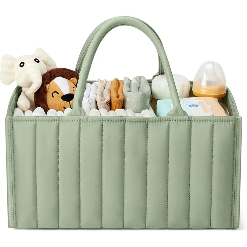 Diaper Organizer Travel-Friendly Foldable Caddy Tote Fall 2025 High Capacity No Zipper Fast Access Baby Maintenance