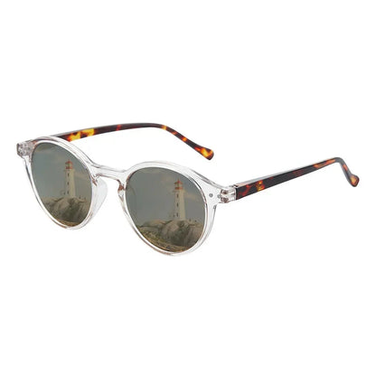 Retro Sunglasses Compact Round Frame UV400 Men Women Vintage Goggles Shade
