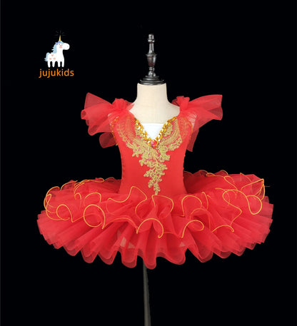 Light girls ballet tutu - pancake-style, polyester, for recital performances