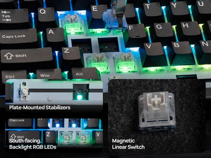 Keyboard Mechanical 75 Percent Hot Swap Gasket Mount Wired