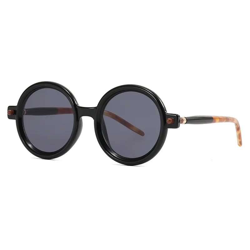 Retro Fashion Round Sunglasses for Men Women Vintage Designer Trendy Shades