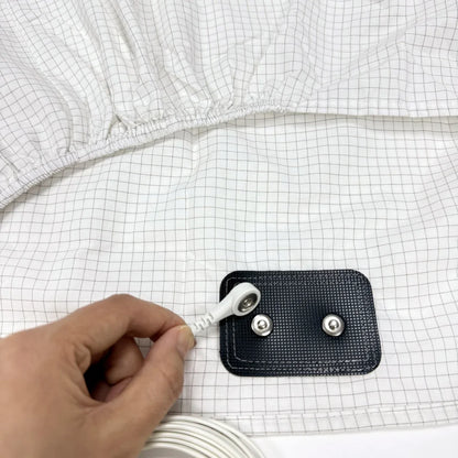Silver Earthing Fiber Fitted Sheet Anti Static Grounding