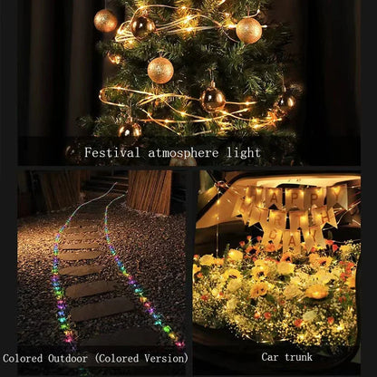 USB Battery-Powered Travel-Friendly Atmosphere Lantern Garden Tent Decor 2026 – 2-in-1 LED Reel Camping String Light