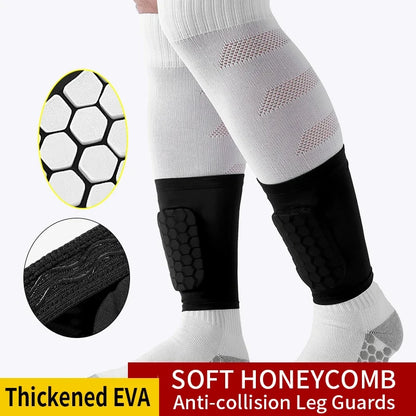 Football Shin Guard Sleeve Covers - Light Elastic Protective Leg Sleeves for Men Women and Teens