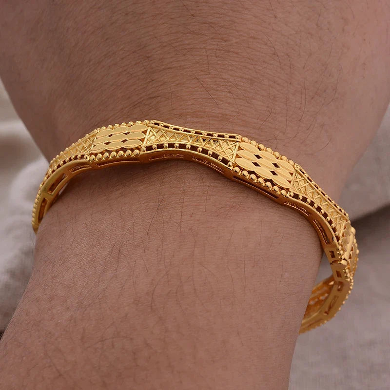 Gold Plated Bangles Deluxe Arabic Wedding Bracelet