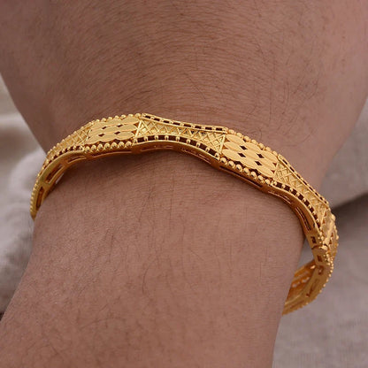 Gold Plated Bangles Deluxe Arabic Wedding Bracelet