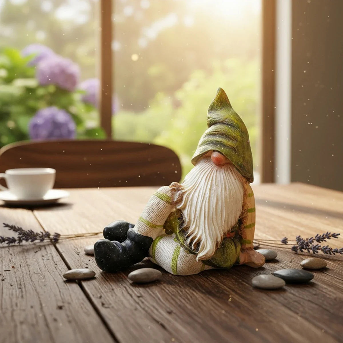Gnome Garden Statue Resin Outdoor Decor Spring 2026 Gift Idea for Pots and Mini Landscapes