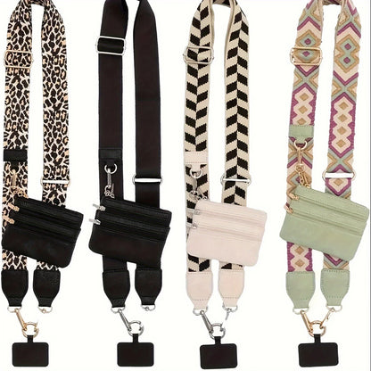 Flexible Wide Nylon Straps For Hands-Free Travel 2026 – Phone Lanyard With Zipper Pocket And Storage Bag