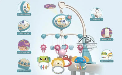 Baby Musical Mobile Projection Remote Newborn Sensory Toys