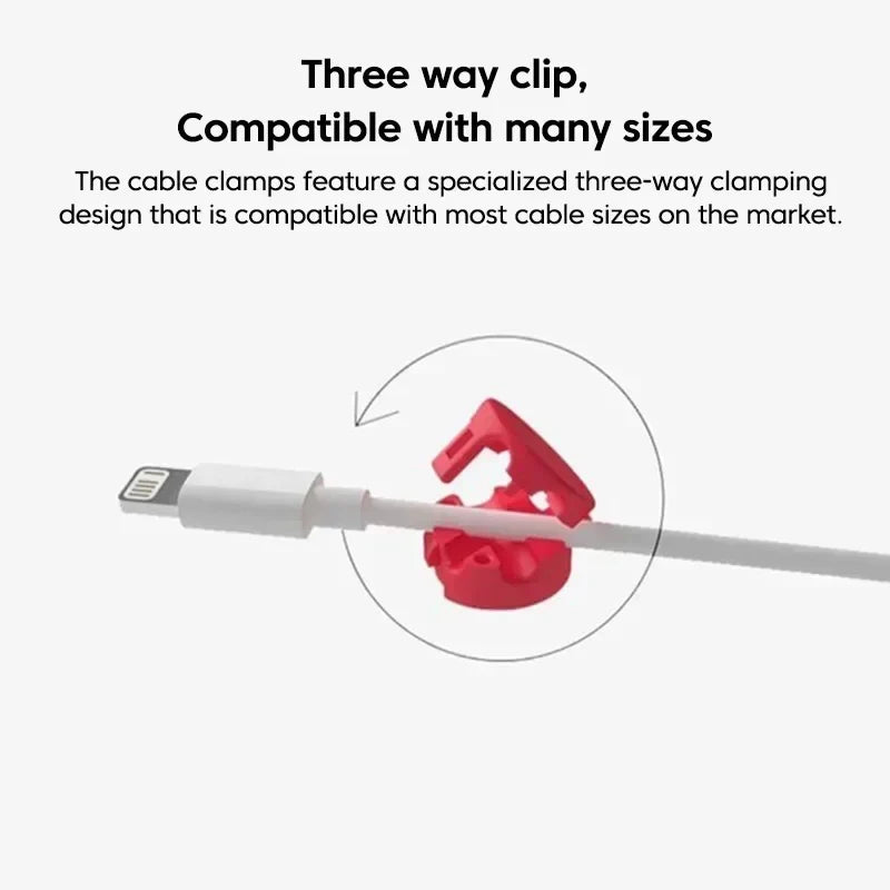Cable USB Organizer Silicone Cord Clip Desktop Holder