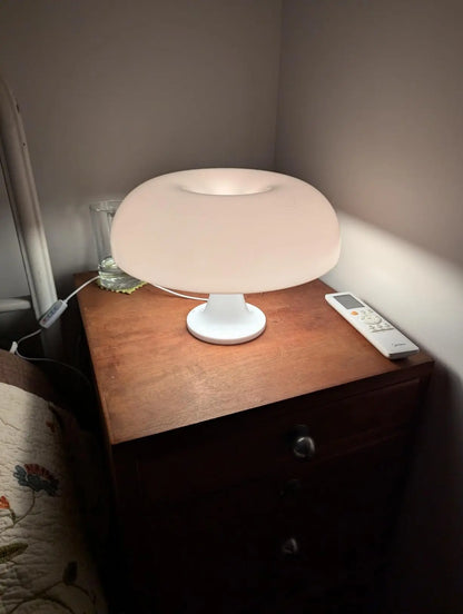 LED Japandi Mushroom Table Lamp Ivory Minimalist Bedside Lighting