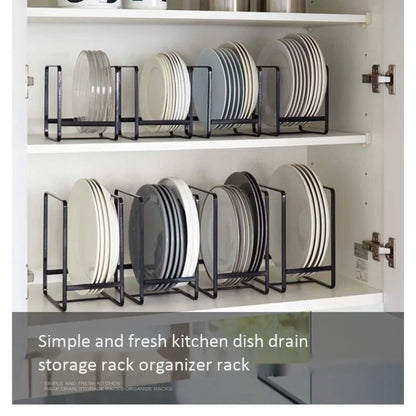 Rack Plate Countertop Dish Organizer Metal Layered Drain