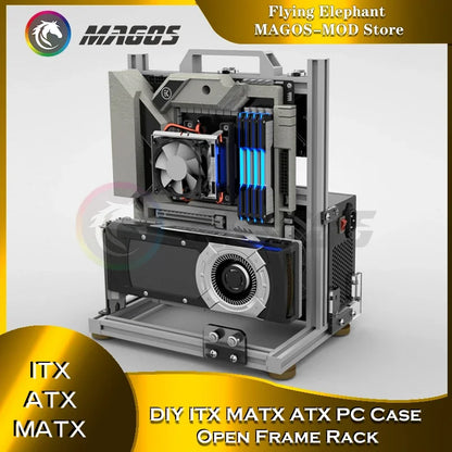 Frame Open PC Case Modular ATX MATX ITX Aluminum Rack