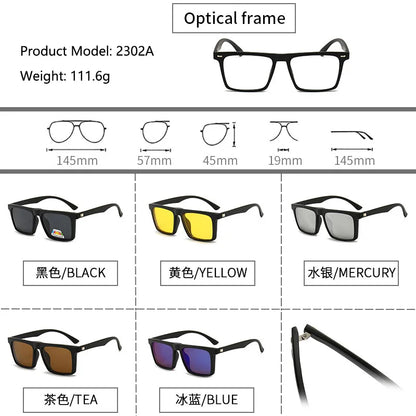 Magnetic Clip Sunglasses Interchangeable Lens Kit 5 Lenses Polarized Prescription Ready Summer 2026 Gift
