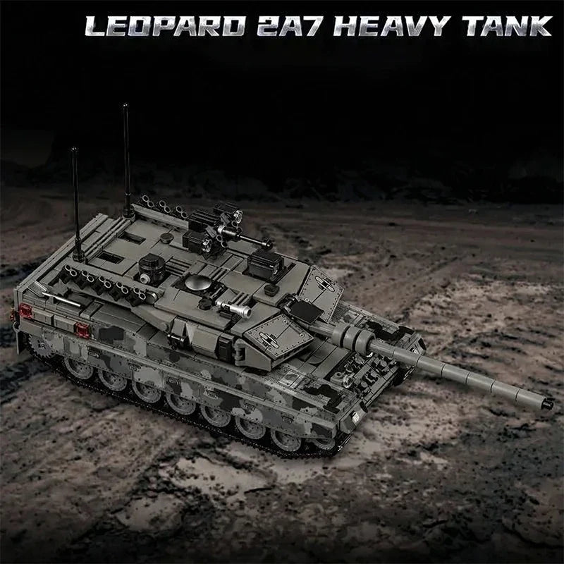 Military Tank Building Blocks Leopard 2A7 Model 1007 Pieces Camouflage Brick Kit Fall 2026 Gift