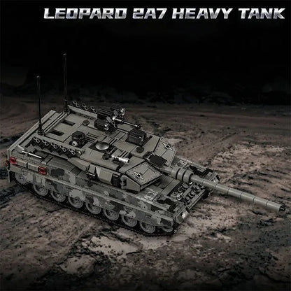 Military Tank Building Blocks Leopard 2A7 Model 1007 Pieces Camouflage Brick Kit Fall 2026 Gift