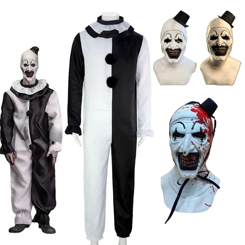 Art2025 Edition The Clown Cosplay Jumpsuit And Mask Halloween