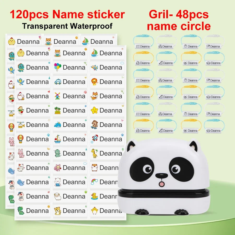Customized Name Stamp Kit - Engraved Water-Resistant Baby Name Seal, Great Kindergarten Gift