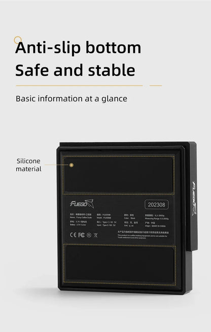 Coffee Scale Battery-Powered Digital 0.1g Accurate With Timer