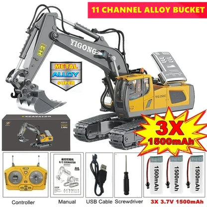 Remote2025 Edition Control Excavator Toy 4WD Construction Vehicle Battery Included Kids Gift Fall