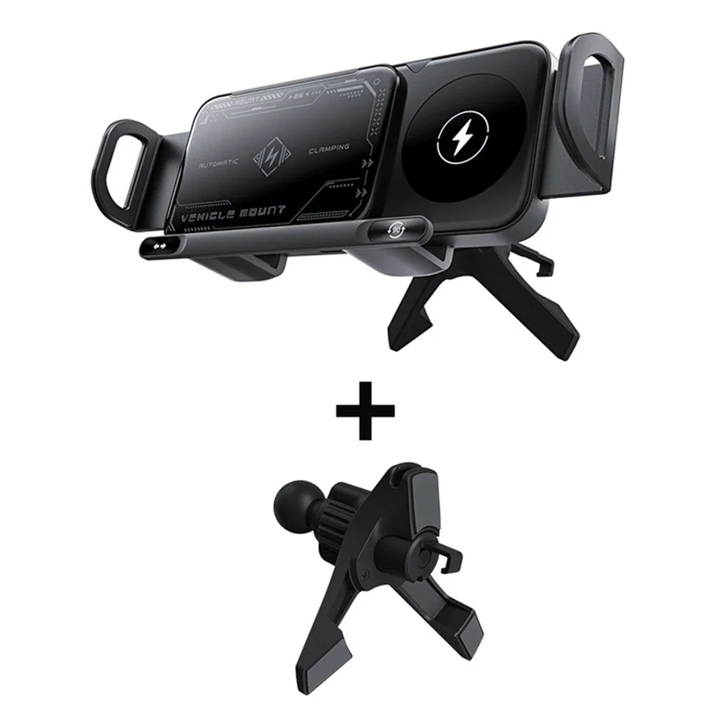 Wireless2026 Edition Car Charger Dual Coil Fold Screen Mount Fast Charge For Foldable Phones Air Vent Car Holder Fall