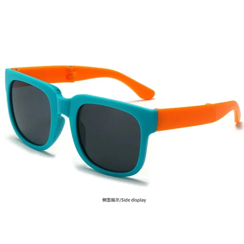 Sunglasses Kids Foldable Square Frame UV400 Protection for Outdoor Play Summer 2026 Gift Idea