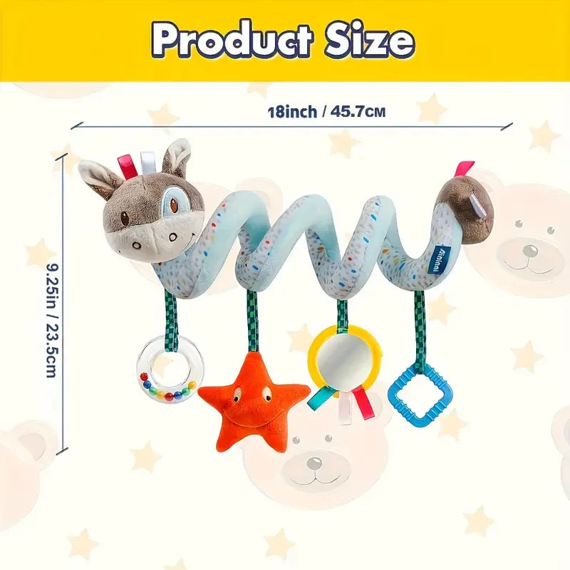 Spiral Plush Stroller Toy Travel-Friendly Newborn Sensory Toys