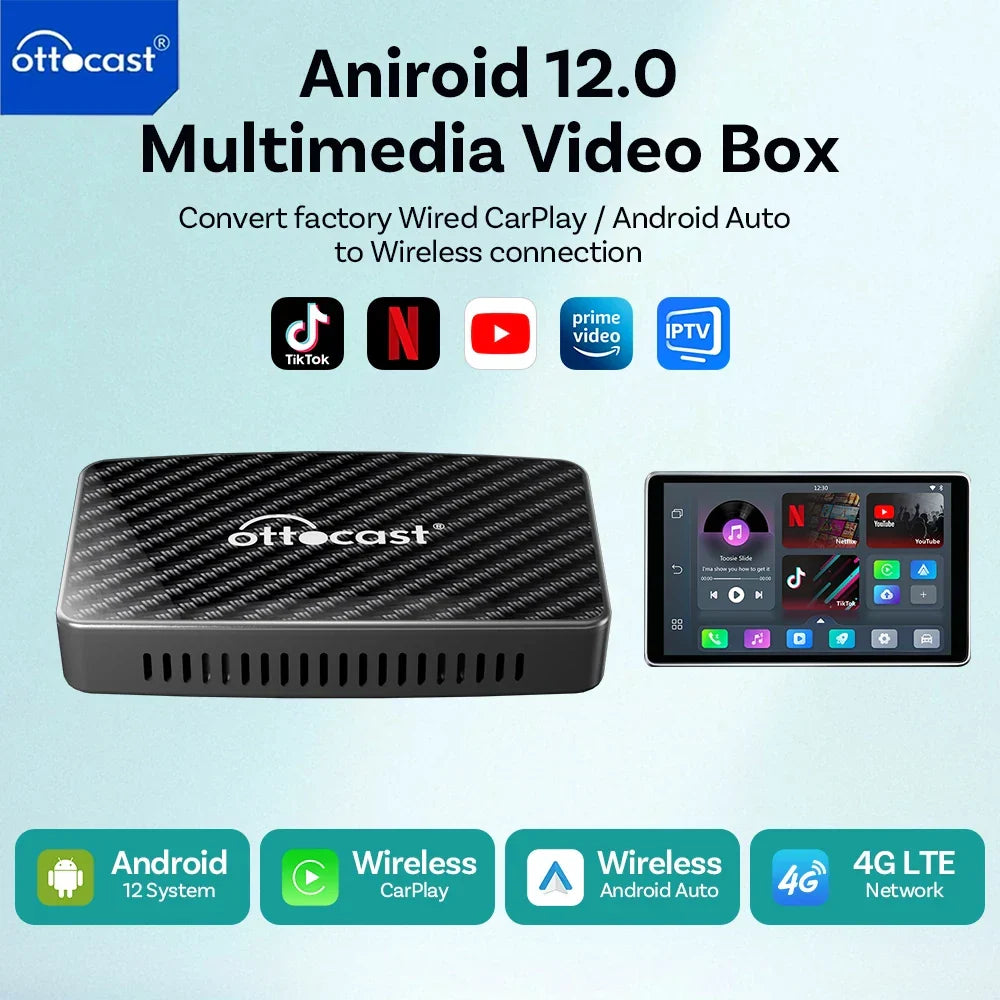 CarPlay Box Cordless AI Car Adapter Built In YouTube Netflix Android Auto 5G WiFi Fall 2025 For Most Cars