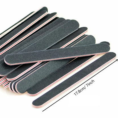Nail Files 5 Piece Emery Board Kit Back to School 2026 Sandpaper Nail File Kit DIY Manicure