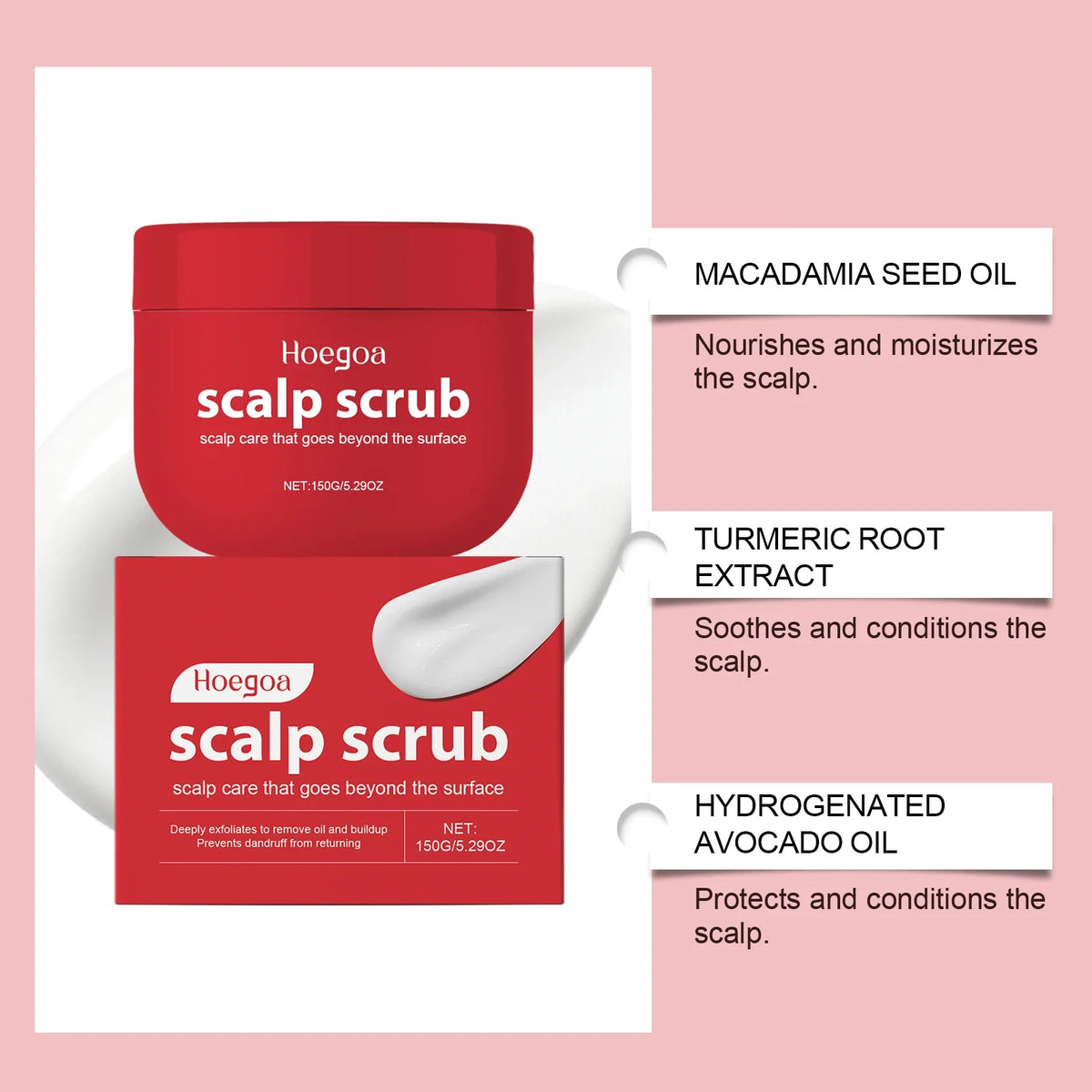 Scrub Scalp Exfoliating Shampoo Anti-Dandruff Deep Cleansing Nourishing All Hair Types