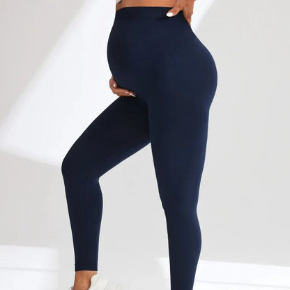 High Waist Ankle-Length Seamless Knit, For Pregnancy And Workouts – Supportive And Flattering Women’s Maternity Leggings