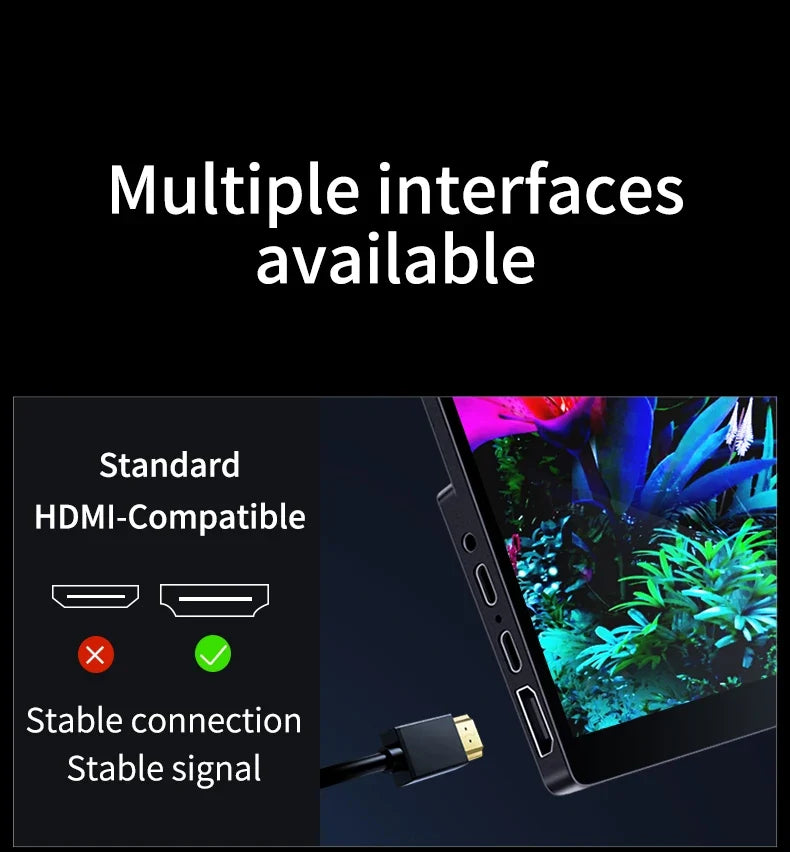 OLED 13.3 Travel-Friendly Monitor Metal Frame Travel Display