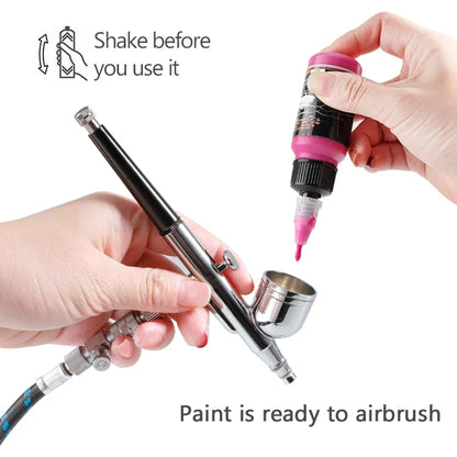 Acrylic Paint Kit 12 Colors 30ml Water Based Airbrush Ready for Models Shoes Wood Fabric Leather TikTok Viral 2026 Gift