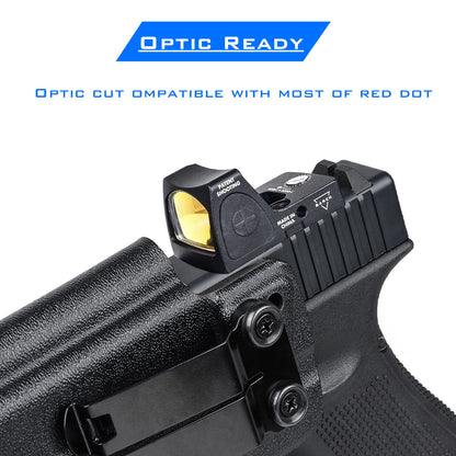 Kydex IWB Holster - TLR-8 Light Compatible, Inside Waistband Concealed Carry, 19 19X 23 25 32 44 45 Compatible