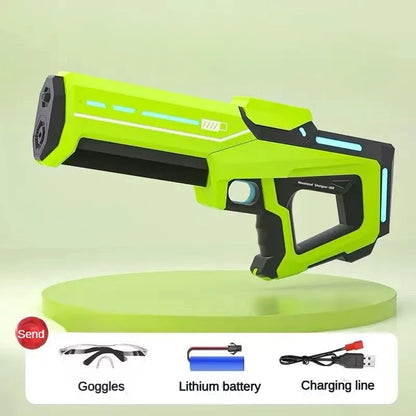 Water Blaster Cordless Dual Motor-Driven Water Gun Large Capacity 8m Range Burst Mode Summer 2025 Beach Kids Toy