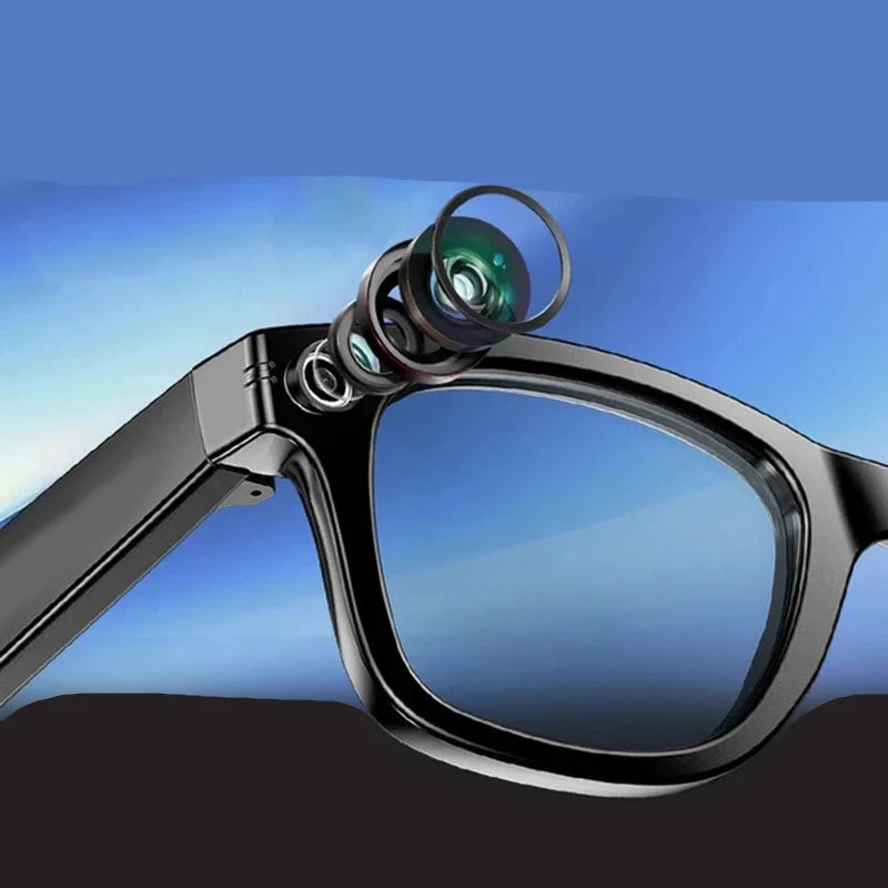 AI 4K Smart Camera Glasses Photochromic Travel Handsfree