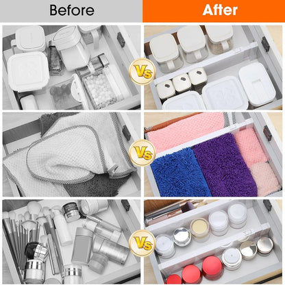 Drawer Dividers Flexible Expandable Drawer Organizers Back To School 2025 Space Saving Dresser Storage
