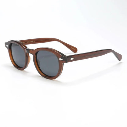 Sunglasses Polarized Vintage Round Acetate Frame Summer 2026 Driving Glare Reduction Gift Idea